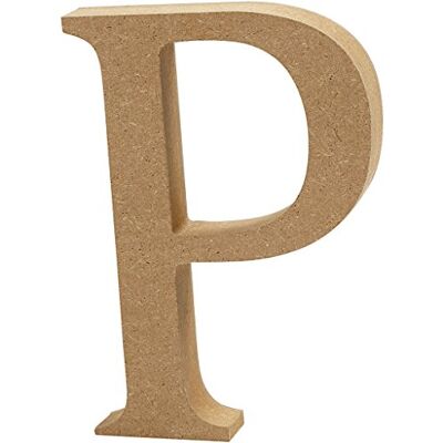 Creativ Písmeno P, z MDF, hnědé, 13 x 2 cm Creativ Písmeno P, z MDF, hnědé, 13 x 2 cm