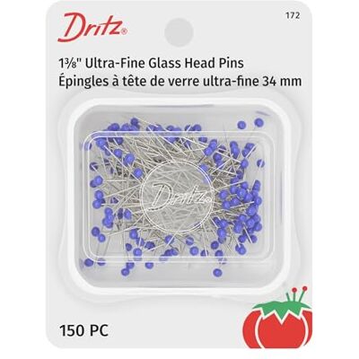 Dritz 172 Glaskopfstifte, ultrafein, 3,5 cm, 150 Stück Dritz 172 Glaskopfstifte, ultrafein, 3,5 cm, 150 Stück