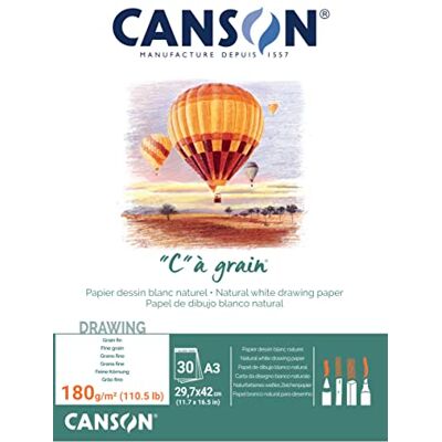 Canson 400060578 C a grain kreslicí papír, A3, přírodní bílá Canson 400060578 C a grain kreslicí papír, A3, přírodní bílá
