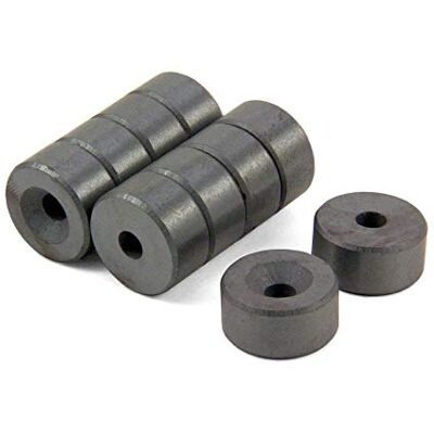 FIRST4MAGNETS Feritový magnet pro umění, řemeslo, vědu a diy průměr 20 mm x 10 mm tloušťka x 5,2 mm C/umyvadlo 1,2 kg vlak jih balení 10 FIRST4MAGNETS Feritový magnet pro umění, řemeslo, vědu a diy průměr 20 mm x 10 mm tloušťka x 5,2 mm C/umyvadlo 1,2 kg vlak jih balení 10