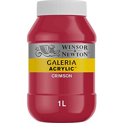 Winsor & Newton 2154203 Galeria akrylová barva, vysoká pigmentace, stálobarevná, máslová konzistence, 1000 ml hrnec – karmín Winsor & Newton 2154203 Galeria akrylová barva, vysoká pigmentace, stálobarevná, máslová konzistence, 1000 ml hrnec – karmín