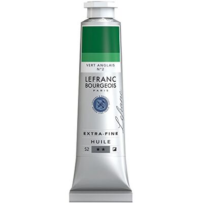 Lefranc Bourgeois 405103 extra jemná olejová barva v umělecké kvalitě z vysoce kvalitních pigmentů, živé barvy, vysoká světlostálost, 40ml tuba anglicky zelená č. 2 Lefranc Bourgeois 405103 extra jemná olejová barva v umělecké kvalitě z vysoce kvalitních pigmentů, živé barvy, vysoká světlostálost, 40ml tuba anglicky zelená č. 2