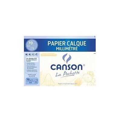 Canson 200017155 Millimeterpapier, Transparent, DIN A4, 70/75 g/qm Canson 200017155 Millimeterpapier, Transparent, DIN A4, 70/75 g/qm