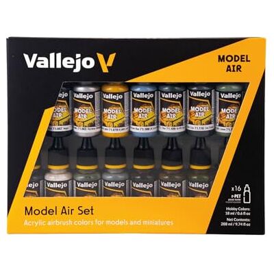 Vallejo Model Air: Model Air Set WWII British Aircraft RAF & FAA Paint Set (16) Vallejo Model Air: Model Air Set WWII British Aircraft RAF & FAA Paint Set (16)