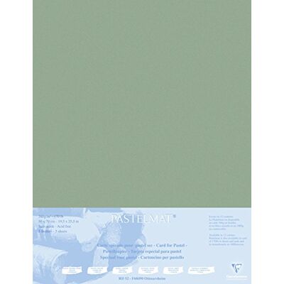 Clairefontaine 496019C balení (s 5 aršíky, pastelová rohož kašírovaná na kartonu 1800 μm, 50 x 70 cm, ideální pro suché techniky a pastely) tmavě šedá Clairefontaine 496019C balení (s 5 aršíky, pastelová rohož kašírovaná na kartonu 1800 μm, 50 x 70 cm, ideální pro suché techniky a pastely) tmavě šedá