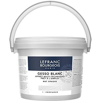 Lefranc Bourgeois Lefranc & Bourgeois 300658 Gesso, bílý, univerzální základní nátěr pro akrylové barvy, připravená k použití, matná neprůhledná, krycí, na plátno, papír, kámen, dřevo, sádra, 2,5 litru kbelíku Lefranc Bourgeois Lefranc & Bourgeois 300658 Gesso, bílý, univerzální základní nátěr pro akrylové barvy, připravená k použití, matná neprůhledná, krycí, na plátno, papír, kámen, dřevo, sádra, 2,5 litru kbelíku
