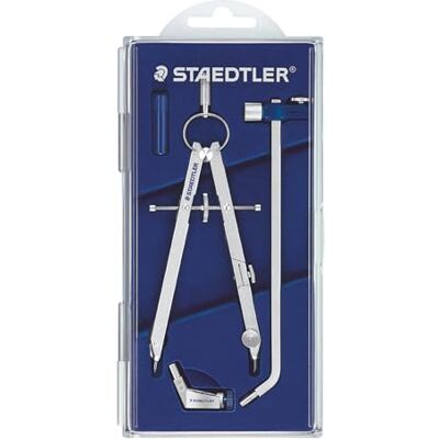 Staedtler 551 02 Mars Comfort 551 Precizní kružítko s prodlužovací tyčí, ve sklopném pouzdře, stříbrné Staedtler 551 02 Mars Comfort 551 Precizní kružítko s prodlužovací tyčí, ve sklopném pouzdře, stříbrné
