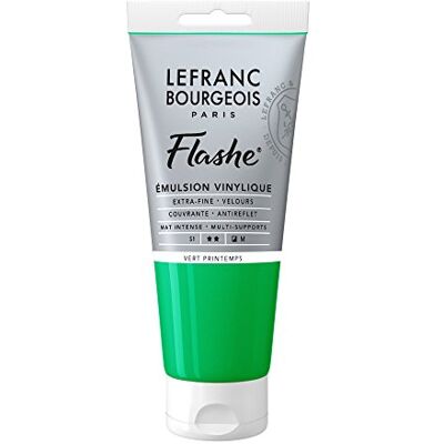 Lefranc Bourgeois 300627 Flashe akrylová barva & vinylová barva, vysoce pigmentovaná, elastická, stálá na světle, odolná proti stárnutí, matná, pro vnitřní i venkovní použití, 80 ml tuba – jarní zelená Lefranc Bourgeois 300627 Flashe akrylová barva & vinylová barva, vysoce pigmentovaná, elastická, stálá na světle, odolná proti stárnutí, matná, pro vnitřní i venkovní použití, 80 ml tuba – jarní zelená