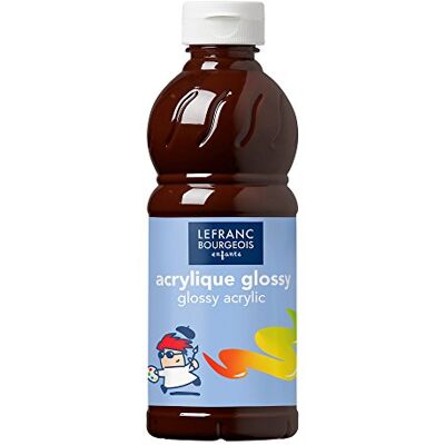 Lefranc Bourgeois 188148 Glossy Děti akrylová barva, tekutá akrylová barva připravená k použití, lesklá a voděodolná, ideální na papír, karton, dřevo, sádru, kov, plast, láhev 500 ml čokoláda Lefranc Bourgeois 188148 Glossy Děti akrylová barva, tekutá akrylová barva připravená k použití, lesklá a voděodolná, ideální na papír, karton, dřevo, sádru, kov, plast, láhev 500 ml čokoláda