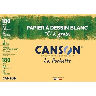 Canson 200027107 kreslicí papír, DIN A4, 180 g/m2 Canson 200027107 kreslicí papír, DIN A4, 180 g/m2