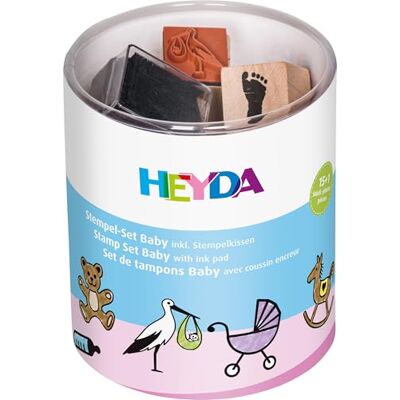 HEYDA 204888485 Razítko "Baby" Velikost motivu: cca 1, 5 x 1, 5 cm, 15 dřevěných razítek HEYDA 204888485 Razítko "Baby" Velikost motivu: cca 1, 5 x 1, 5 cm, 15 dřevěných razítek
