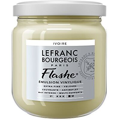 Lefranc Bourgeois 300537 Flashe akrylová barva & vinylová barva, vysoce pigmentovaná, elastická, stálá na světle, odolná proti stárnutí, matná, pro vnitřní i venkovní použití, květináč 400 ml – slonová kost Lefranc Bourgeois 300537 Flashe akrylová barva & vinylová barva, vysoce pigmentovaná, elastická, stálá na světle, odolná proti stárnutí, matná, pro vnitřní i venkovní použití, květináč 400 ml – slonová kost