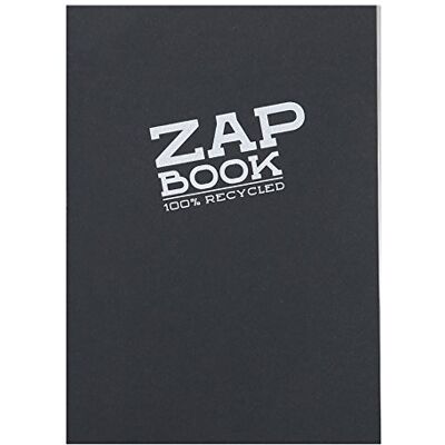 Clairefontaine 3364C Skicák / kreslicí sešit Zap Book DIN A4 21 x 29,7 cm, lepený, 160 listů 80 g 100% recyklovaný papír, ideální pro rychlé poznámky a návrhy, černý, 1 kus Clairefontaine 3364C Skicák / kreslicí sešit Zap Book DIN A4 21 x 29,7 cm, lepený, 160 listů 80 g 100% recyklovaný papír, ideální pro rychlé poznámky a návrhy, černý, 1 kus