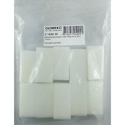 GLOREX Malovací houbička balení 10 ks, houba, bílá, 40 x 20 x 15 mm GLOREX Malovací houbička balení 10 ks, houba, bílá, 40 x 20 x 15 mm
