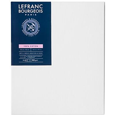 Lefranc Bourgeois Série klínových rámů 111144 klasická, 100% bavlna, 350g/m², archivní kvalita, bez obsahu kyselin pro zvýšenou trvanlivost, základní nátěr 40 x 50 cm Lefranc Bourgeois Série klínových rámů 111144 klasická, 100% bavlna, 350g/m², archivní kvalita, bez obsahu kyselin pro zvýšenou trvanlivost, základní nátěr 40 x 50 cm