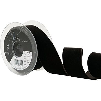 Berisfords Schleifenband Samt, Schwarz (Black Coffee), 36 mm x 5 m Berisfords Schleifenband Samt, Schwarz (Black Coffee), 36 mm x 5 m