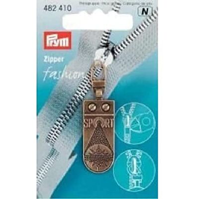 Prym Módní zip Sportstar, kov, bronz, jedna velikost Prym Módní zip Sportstar, kov, bronz, jedna velikost