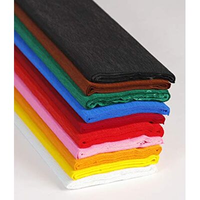 Clairefontaine 914399C Packung mit 10 Rollen feuerfestes Krepppapier (200 x 50 cm, ideal für das Erstellen von Dekorationen und Kostümen) 1 Pack farbig sortiert Clairefontaine 914399C Packung mit 10 Rollen feuerfestes Krepppapier (200 x 50 cm, ideal für das Erstellen von Dekorationen und Kostümen) 1 Pack farbig sortiert