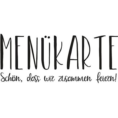 Rayher 29165000 Stempel Menükarte Schön, dass wir, 4 x 9 cm, Natur Rayher 29165000 Stempel Menükarte Schön, dass wir, 4 x 9 cm, Natur
