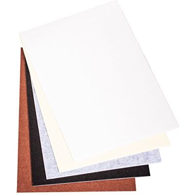 Rayher Hobby Samolepicí plsť pro kutily, 5 listů á 20 x 30 x 0,1 cm, bílá/hnědá/černá/šedá Rayher Hobby Samolepicí plsť pro kutily, 5 listů á 20 x 30 x 0,1 cm, bílá/hnědá/černá/šedá