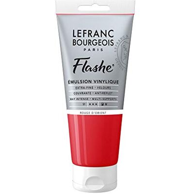 Lefranc Bourgeois 300573 Flashe akrylová barva & vinylová barva, vysoce pigmentovaná, elastická, stálá na světle, odolná proti stárnutí, matná, pro vnitřní i venkovní použití, 80 ml tuba – orientální červená Lefranc Bourgeois 300573 Flashe akrylová barva & vinylová barva, vysoce pigmentovaná, elastická, stálá na světle, odolná proti stárnutí, matná, pro vnitřní i venkovní použití, 80 ml tuba – orientální červená