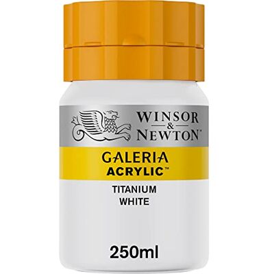 Winsor & Newton Akrylová barva Galeria 2137644, vysoká pigmentace, stálobarevná, odolná proti stárnutí, krémová konzistence, hrnec 250 ml – titanová bílá Winsor & Newton Akrylová barva Galeria 2137644, vysoká pigmentace, stálobarevná, odolná proti stárnutí, krémová konzistence, hrnec 250 ml – titanová bílá