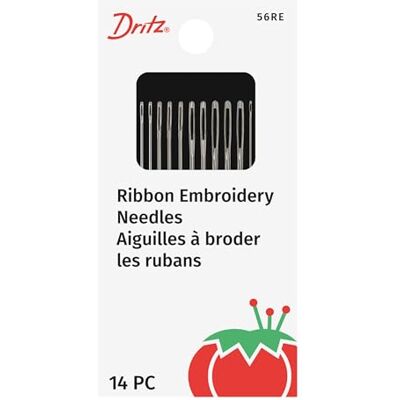 Dritz 56RE Ribbon Embroidery Hand Needles Handnadeln, Legierter Stahl, nickel, Assorted Sizes, 14 stück Dritz 56RE Ribbon Embroidery Hand Needles Handnadeln, Legierter Stahl, nickel, Assorted Sizes, 14 stück