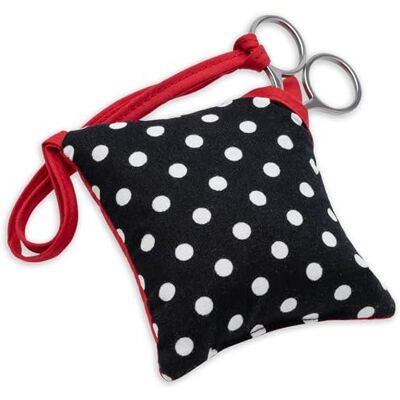 Prym 610322 Jehlové polštáře a nůžky Polkadots černá/bílá Prym 610322 Jehlové polštáře a nůžky Polkadots černá/bílá
