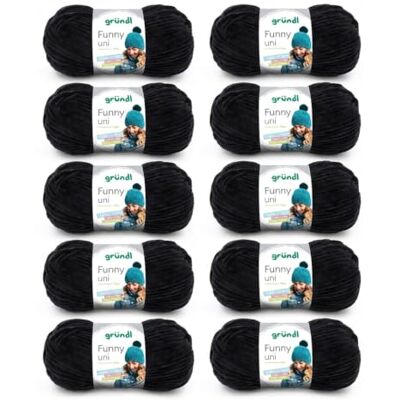 Gründl Vlna Funny uni žinylková vlna 10 klubíček 100 g, černá měkká žinylková vlna na háčkování hebká a šetrná k pokožce 100 % polyester 100 g / 120 m síla jehlic 5 6 Gründl Vlna Funny uni žinylková vlna 10 klubíček 100 g, černá měkká žinylková vlna na háčkování hebká a šetrná k pokožce 100 % polyester 100 g / 120 m síla jehlic 5 6