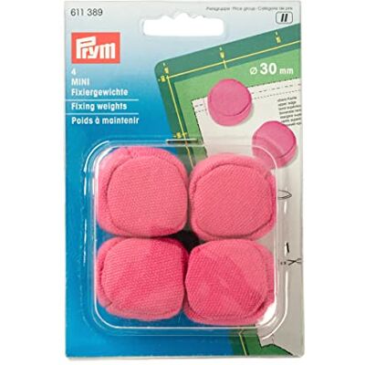 Prym Fixační závaží 611389 MINI Ø 30 mm, růžová – 4dílná sada látkových závaží pro fixaci střihových vzorů a látek – naplněné kovovými kuličkami – ideální pro šití, patchwork & řezací podložky Prym Fixační závaží 611389 MINI Ø 30 mm, růžová – 4dílná sada látkových závaží pro fixaci střihových vzorů a látek – naplněné kovovými kuličkami – ideální pro šití, patchwork & řezací podložky