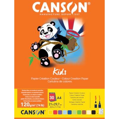 Canson 400015600 Hobby, farbiges Papier, A4, sortiert Canson 400015600 Hobby, farbiges Papier, A4, sortiert