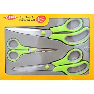 Kleiber Soft Touch Schere-Set – 3 Stück – grün Kleiber Soft Touch Schere-Set – 3 Stück – grün