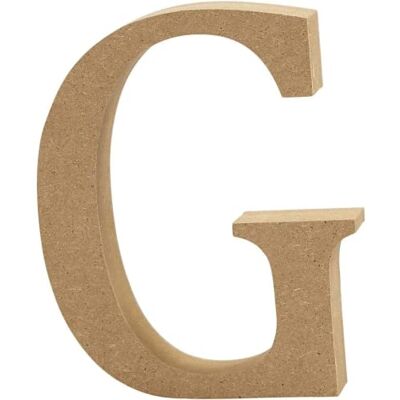 Creativ "G MDF písmeno, hnědé, 13 x 2 cm Creativ "G MDF písmeno, hnědé, 13 x 2 cm