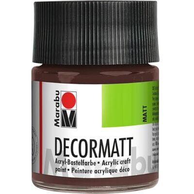 Marabu 14010005040 Decormat Akryl středně hnědá 040, 50 ml, sametově matná akrylová barva na vodní bázi, krémová a barevně intenzivní, odolná vůči slinám, odolná proti povětrnostním vlivům, pro Marabu 14010005040 Decormat Akryl středně hnědá 040, 50 ml, sametově matná akrylová barva na vodní bázi, krémová a barevně intenzivní, odolná vůči slinám, odolná proti povětrnostním vlivům, pro
