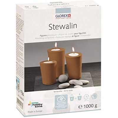 GLOREX 6 2608 452 Stewalin terracotta 1000 g, hochwertige Figurengießmasse, zum Gießen von Figuren und Reliefs, hohe Abformgenauigkeit, schnelle Aushärtung, glatte Oberfläche, witterungsbeständig GLOREX 6 2608 452 Stewalin terracotta 1000 g, hochwertige Figurengießmasse, zum Gießen von Figuren und Reliefs, hohe Abformgenauigkeit, schnelle Aushärtung, glatte Oberfläche, witterungsbeständig