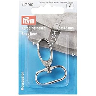 Prym 417910 karabina 25 mm stříbrná, stříbrná Prym 417910 karabina 25 mm stříbrná, stříbrná