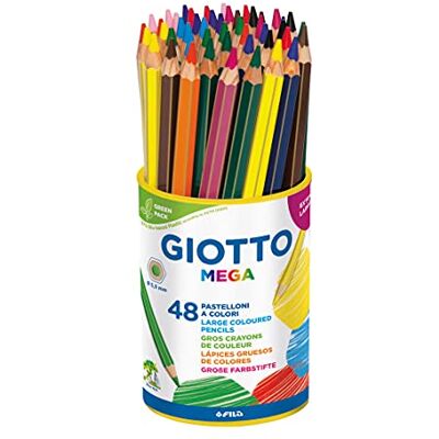 GIOTTO 518100 Mega Maxi pastelky ve skle, 48 kusů GIOTTO 518100 Mega Maxi pastelky ve skle, 48 kusů