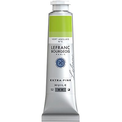Lefranc Bourgeois 405104 extra jemná olejová barva v umělecké kvalitě z vysoce kvalitních pigmentů, živé barvy, vysoká světlostálost, tuba 40 ml anglicky zelená č. 5 Lefranc Bourgeois 405104 extra jemná olejová barva v umělecké kvalitě z vysoce kvalitních pigmentů, živé barvy, vysoká světlostálost, tuba 40 ml anglicky zelená č. 5