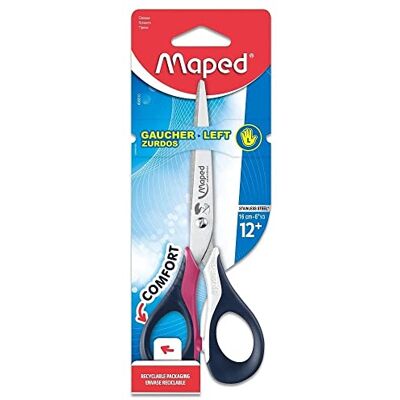 Maped Nůžky pro leváky SENSOFT, 16 cm, flexibilní a ergonomické rukojeti, špičaté červeno-černé, modro-černé, růžovo-černé Maped Nůžky pro leváky SENSOFT, 16 cm, flexibilní a ergonomické rukojeti, špičaté červeno-černé, modro-černé, růžovo-černé