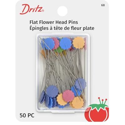Dritz Flachstecker mit Blumenkopf Blumenstecknadeln, Baumwolle, Gemischt, 2-Inch, 50 Dritz Flachstecker mit Blumenkopf Blumenstecknadeln, Baumwolle, Gemischt, 2-Inch, 50