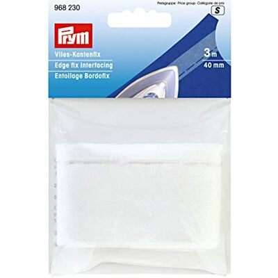 Prym Vlies-Kantenfix (bügeln) 40 mm weiß, Polyester, 968230-1 Prym Vlies-Kantenfix (bügeln) 40 mm weiß, Polyester, 968230-1
