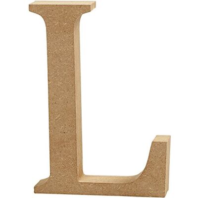 Creativ Dekorační písmeno "L" z MDF, 13 x 2 cm, hnědé Creativ Dekorační písmeno "L" z MDF, 13 x 2 cm, hnědé