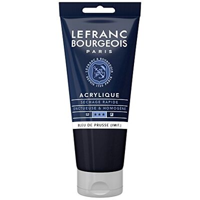 Lefranc Bourgeois 300423 Fine akrylová barva pruská modrá barva, 80ml tuba, krémová akrylová barva na vodní bázi, rychleschnoucí, stálá na světle, voděodolná Lefranc Bourgeois 300423 Fine akrylová barva pruská modrá barva, 80ml tuba, krémová akrylová barva na vodní bázi, rychleschnoucí, stálá na světle, voděodolná