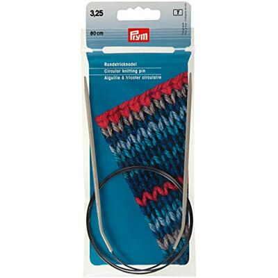 Prym 211242 Rundstricknadeln ALU 80 cm 3,25 mm grau Prym 211242 Rundstricknadeln ALU 80 cm 3,25 mm grau