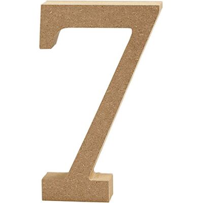 Creativ Dekorační číslo "7", MDF, 13 x 2 cm, hnědé Creativ Dekorační číslo "7", MDF, 13 x 2 cm, hnědé