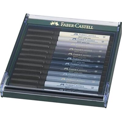 Faber-Castell Pitt 12dílná sada uměleckých per typu B Faber-Castell Pitt 12dílná sada uměleckých per typu B