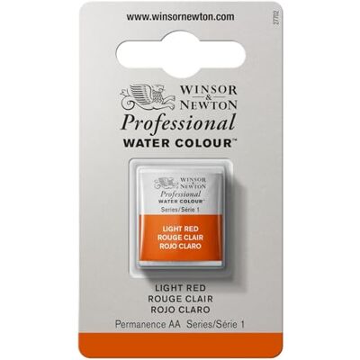 Winsor & Newton Profesionální akvarelové barvy 0101362, živé vodní barvy v umělecké kvalitě, vysoká zářivost barev a jas, stálé na světle, archivní kvalita, 1/2 sklenice – světle červená Winsor & Newton Profesionální akvarelové barvy 0101362, živé vodní barvy v umělecké kvalitě, vysoká zářivost barev a jas, stálé na světle, archivní kvalita, 1/2 sklenice – světle červená