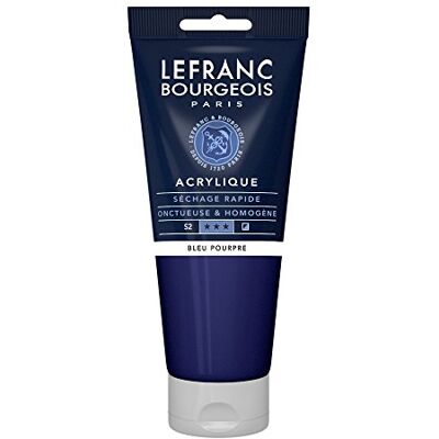 Lefranc Bourgeois 300347 Fine akrylová barva purpurově modrá, 200ml tuba, krémová akrylová barva na vodní bázi, rychleschnoucí, stálá na světle, voděodolná Lefranc Bourgeois 300347 Fine akrylová barva purpurově modrá, 200ml tuba, krémová akrylová barva na vodní bázi, rychleschnoucí, stálá na světle, voděodolná