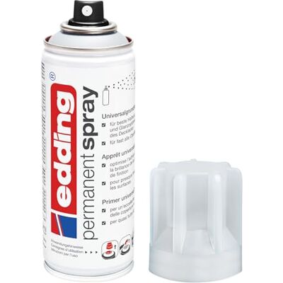 Edding 5200 Permanent Spray Universalgrundierung 200 ml Grundierung zur Vorbereitung von lackierfähigen Oberflächen wie Glas, Metall, Holz, Keramik, Leinwand Edding 5200 Permanent Spray Universalgrundierung 200 ml Grundierung zur Vorbereitung von lackierfähigen Oberflächen wie Glas, Metall, Holz, Keramik, Leinwand