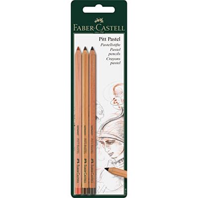 Faber-Castell 112797 barevné pastelky PITT PASTELL, balení 3 ks, obsah: sepiová světlá, sépiová tmavá a červená Faber-Castell 112797 barevné pastelky PITT PASTELL, balení 3 ks, obsah: sepiová světlá, sépiová tmavá a červená